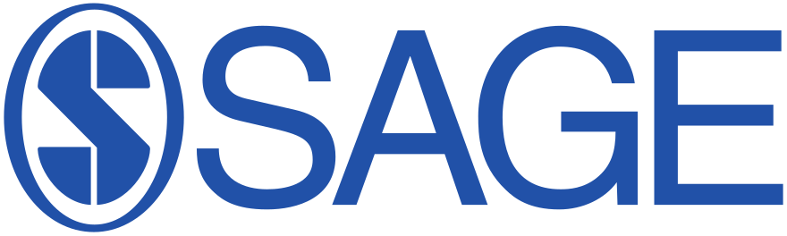 Sage Publications Logo in blue letter on white background